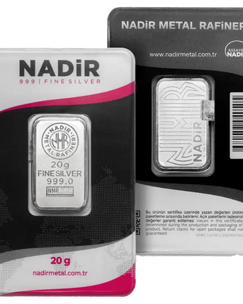 20g Lingot Nadir Metal Rafineri| Argent 99,9%