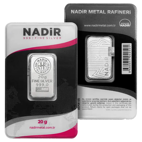 20g Lingot Nadir Metal Rafineri| Argent 99,9%