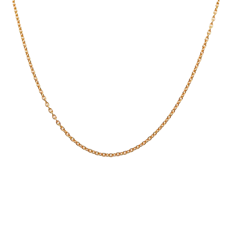 22kt Gold Round Cable Chain Necklace