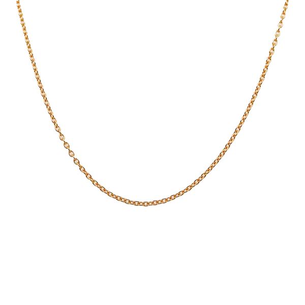 22kt Gold Round Cable Chain Necklace