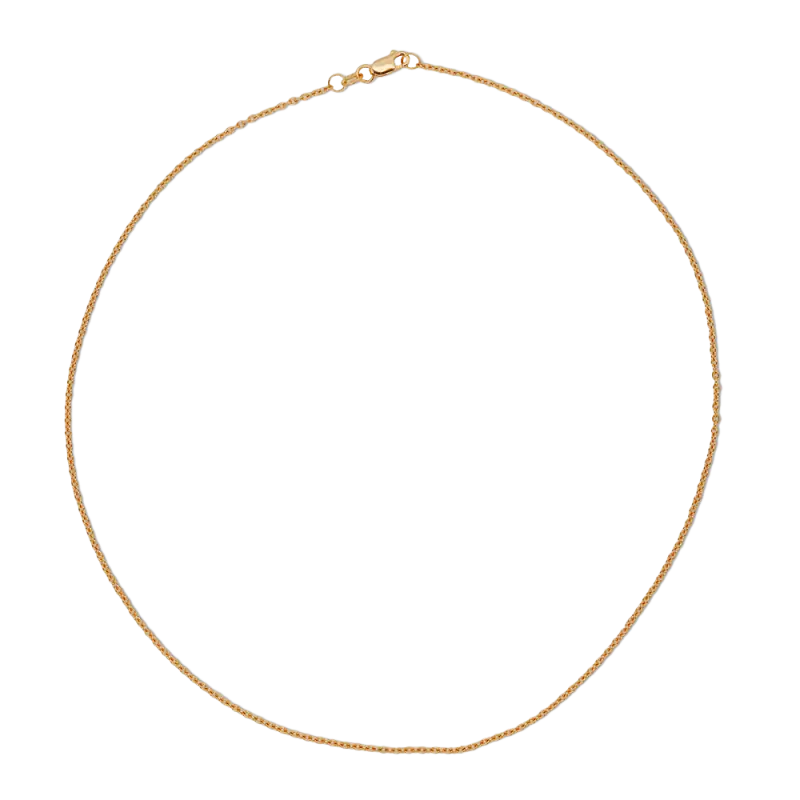 22kt Gold Round Cable Chain Necklace