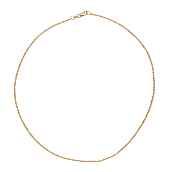 22kt Gold Round Cable Chain Necklace