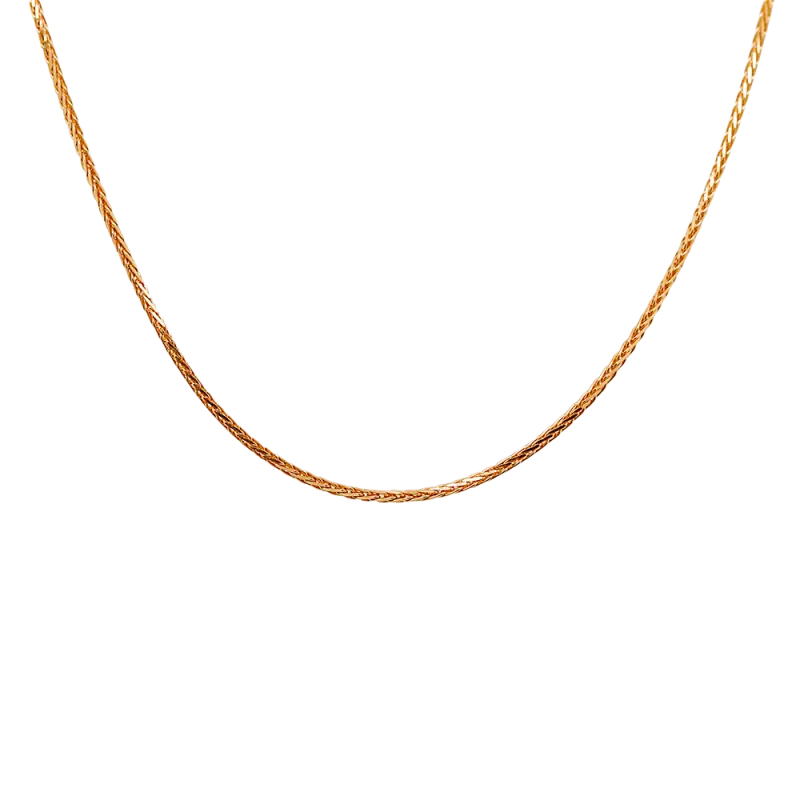 22kt Gold Wheat Chain Necklace