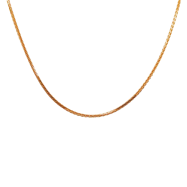 22kt Gold Wheat Chain Necklace