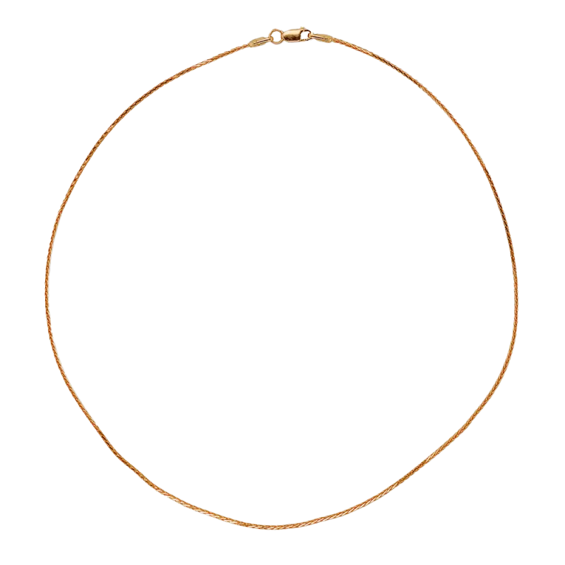 22kt Gold Wheat Chain Necklace