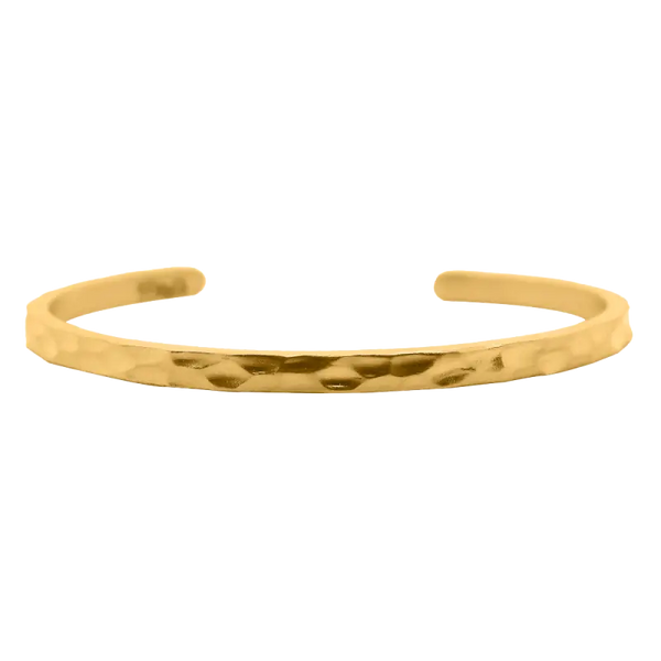 24kt Gold Classic Hammered Cuff