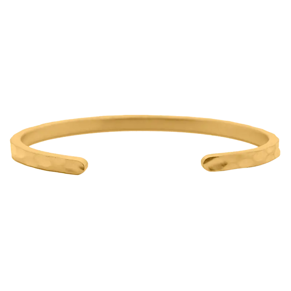 24kt Gold Classic Hammered Cuff