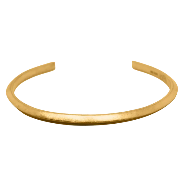 24kt Gold Classic Ridged Cuff