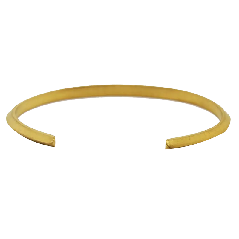 24kt Gold Classic Ridged Cuff