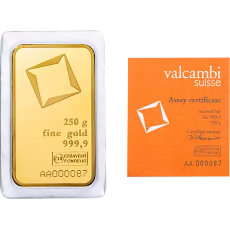 Lingot d'or  250gr 99,9%