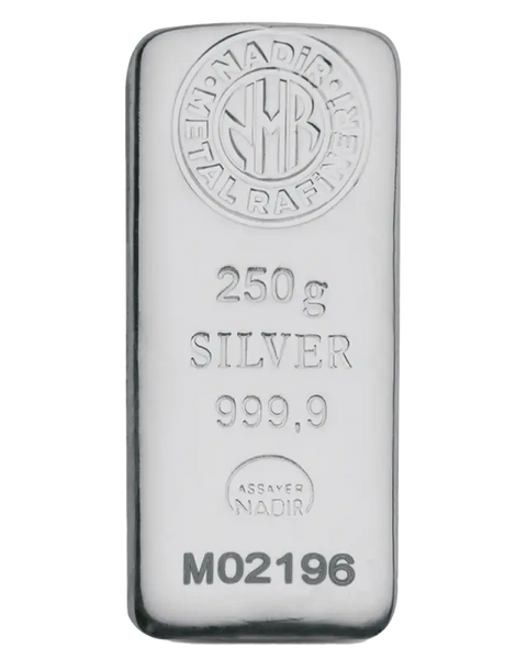 250g Lingot Nadir Metal Rafineri| Argent 99,9%