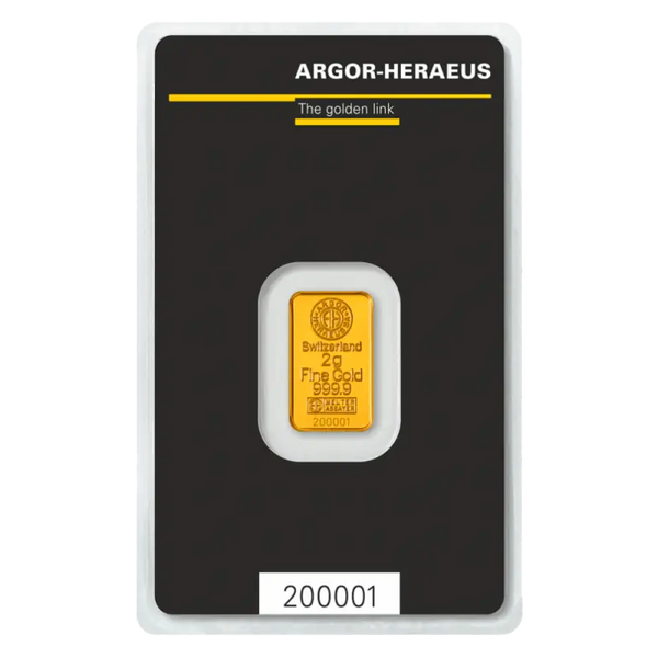 2g Lingot Argor-Heraeus | Or 99,9%