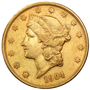 20 Dollar Double Eagle "Liberty Head"  1850-1907| Or 99,9%