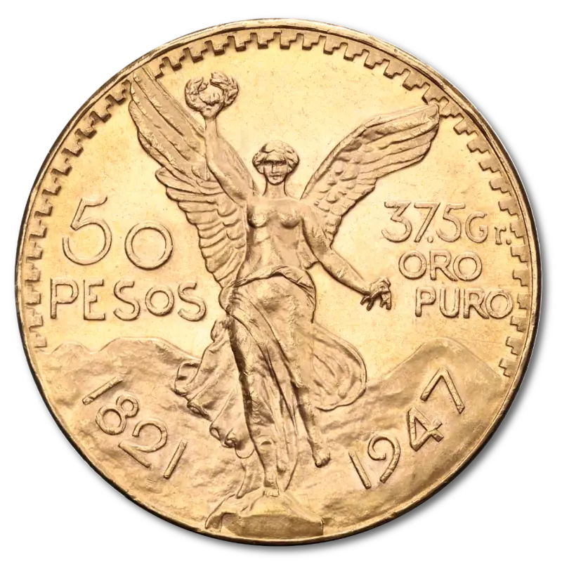 50 Pesos Mexicain | 1821-1947| Or 90,0%