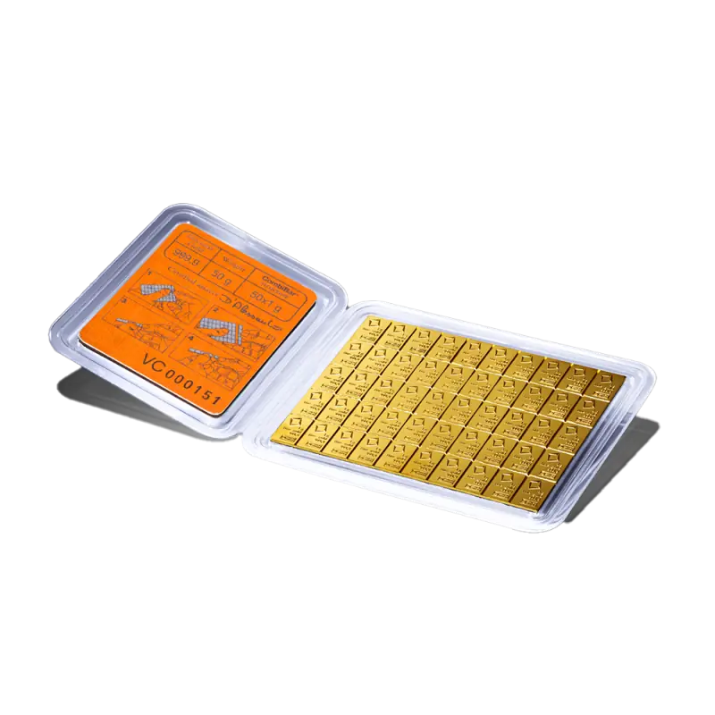 50 x 1g CombiBar®  Valcambi| Or 99,9%