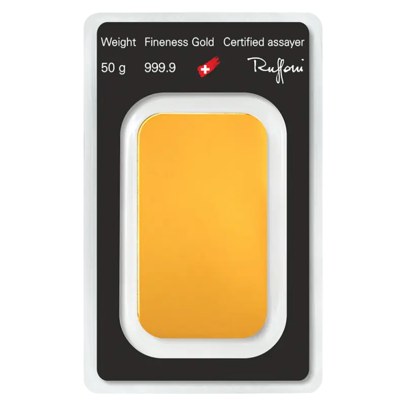 50g Lingot Argor-Heraeus | Minted| Or 99,9%
