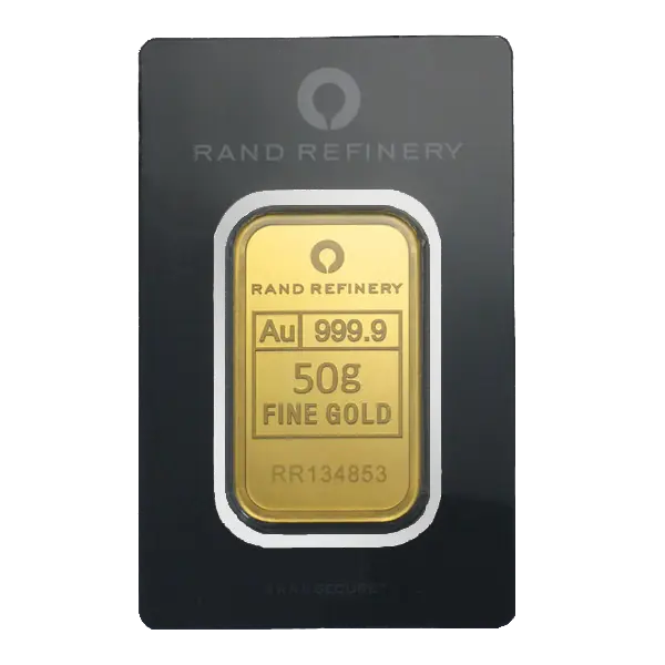 50g Lingot Loxodonta Africana Rand Refinery | Or 99,9%