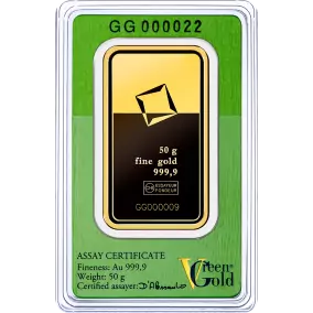 Lingot d'Or 50gr Valcambi | Green Gold
