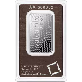 Lingot de Platine | 50 gr