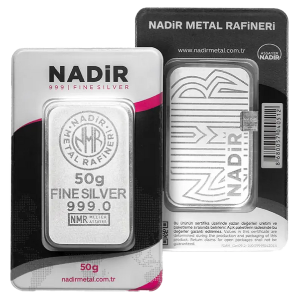 50g Lingot Nadir Metal Rafineri | Argent 99,9%