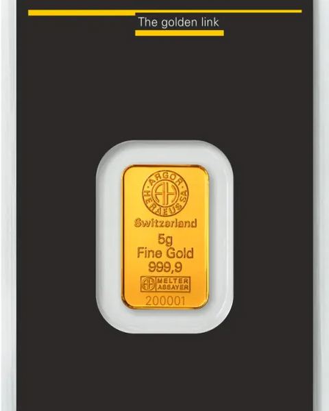 5g Lingot Argor-Heraeus Kinebar| Or 99,9%