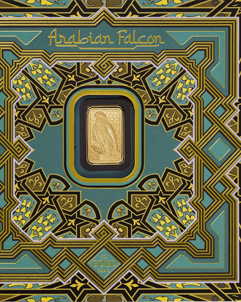 5g Lingot PAMP Fortuna | Arabian Falcon with Frame| Or 99,9%