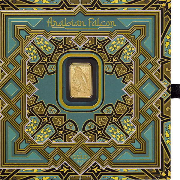 5g Lingot PAMP Fortuna | Arabian Falcon with Frame| Or 99,9%