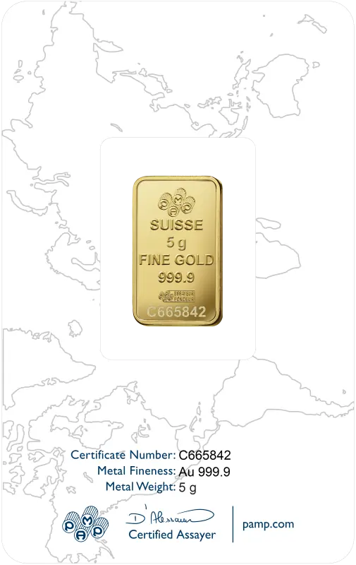 5g Lingot PAMP Rose| Or 99,9%