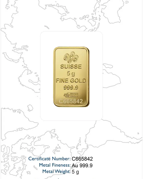 5g Lingot PAMP Rose| Or 99,9%