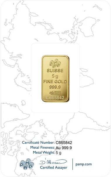 5g Lingot PAMP Rose| Or 99,9%