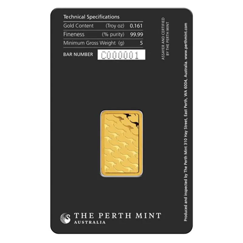 5g Lingot Perth Mint | Or 99,9%