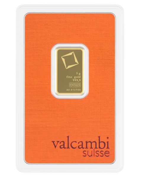 5g Lingot Valcambi| Or 99,9%