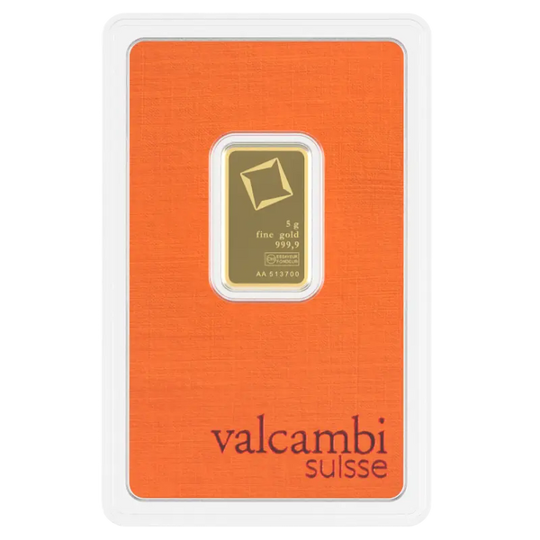 5g Lingot Valcambi| Or 99,9%