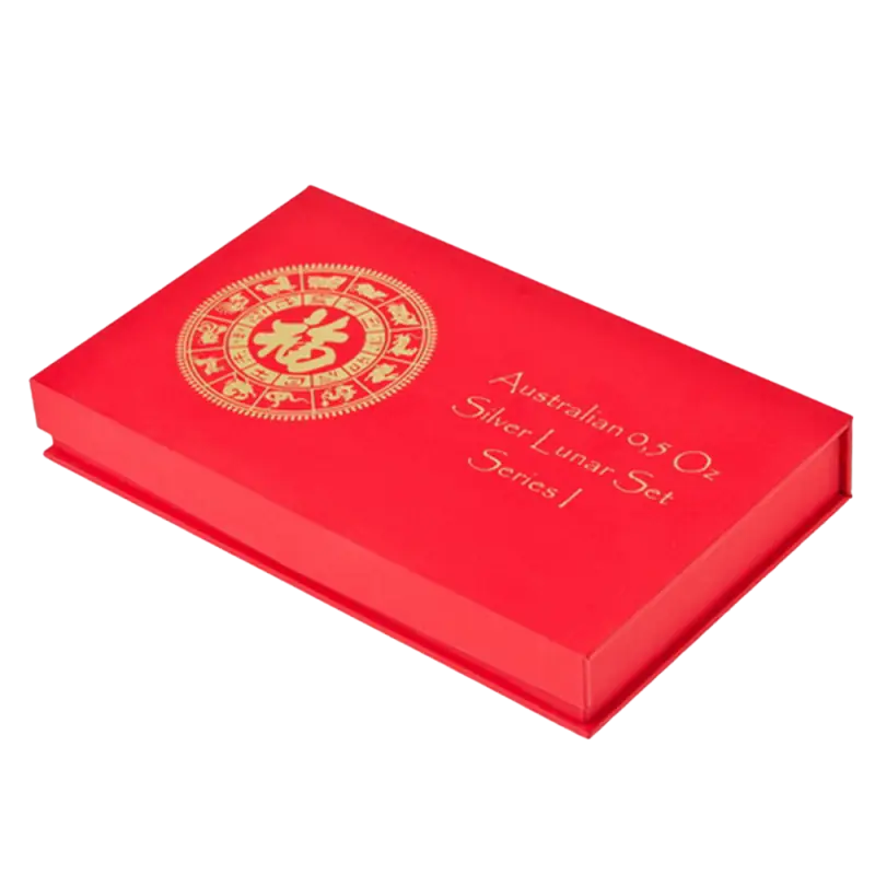 Boîte pour Lunar Série I des Pièces d'Argent 9 x 0.5 oz