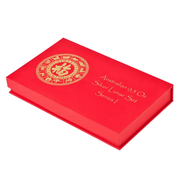 Boîte pour Lunar Série I des Pièces d'Argent 9 x 0.5 oz